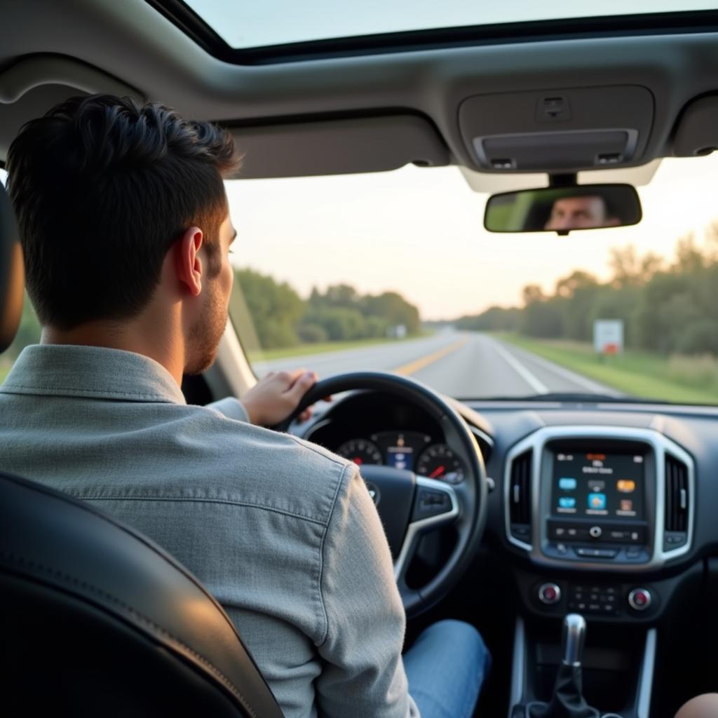 Test driving a car before buying