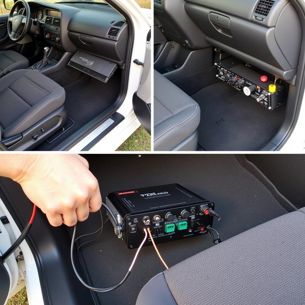 Lắp đặt amply ô tô bãi