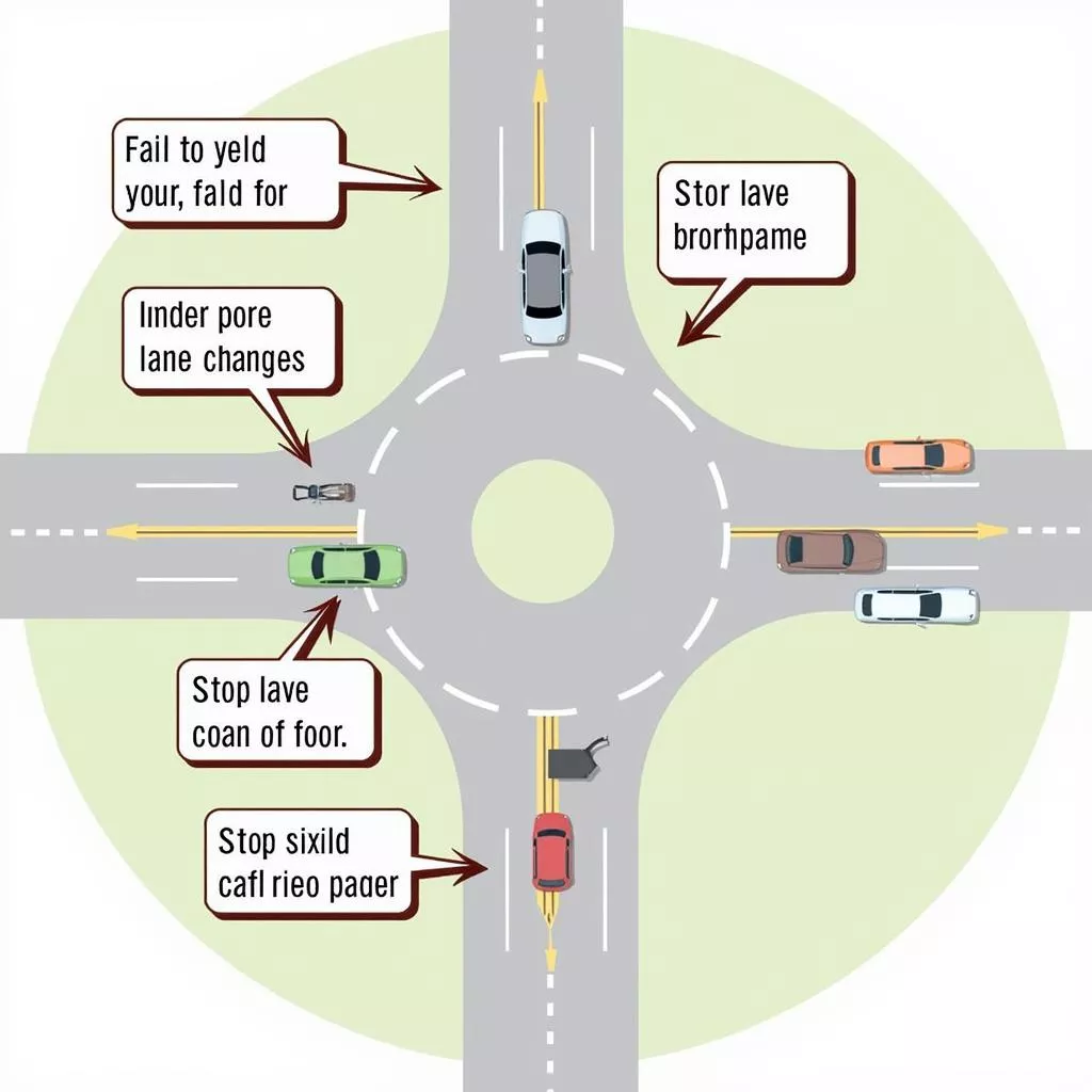 Erros comuns ao conduzir em rotundas