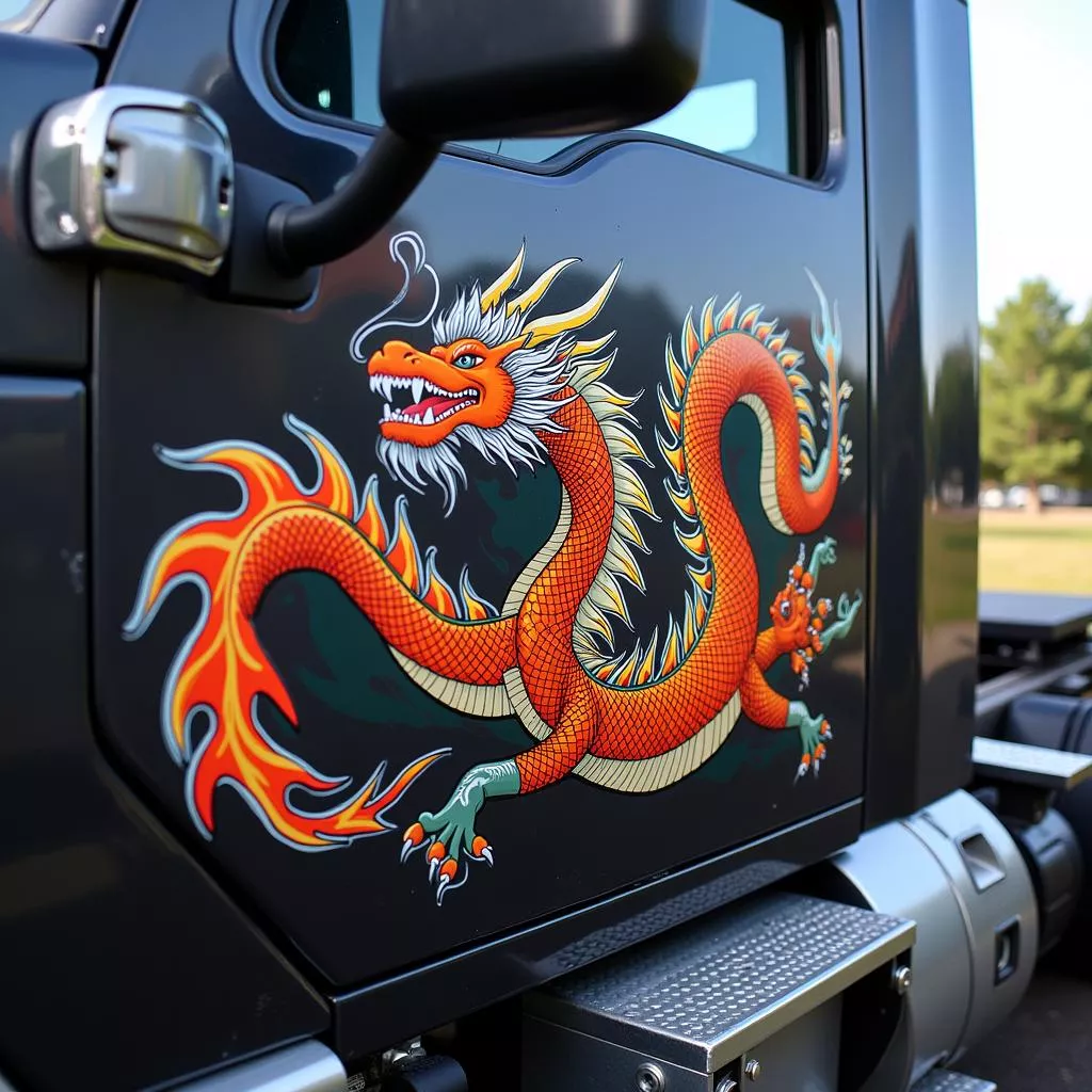 Attractive truck decal design