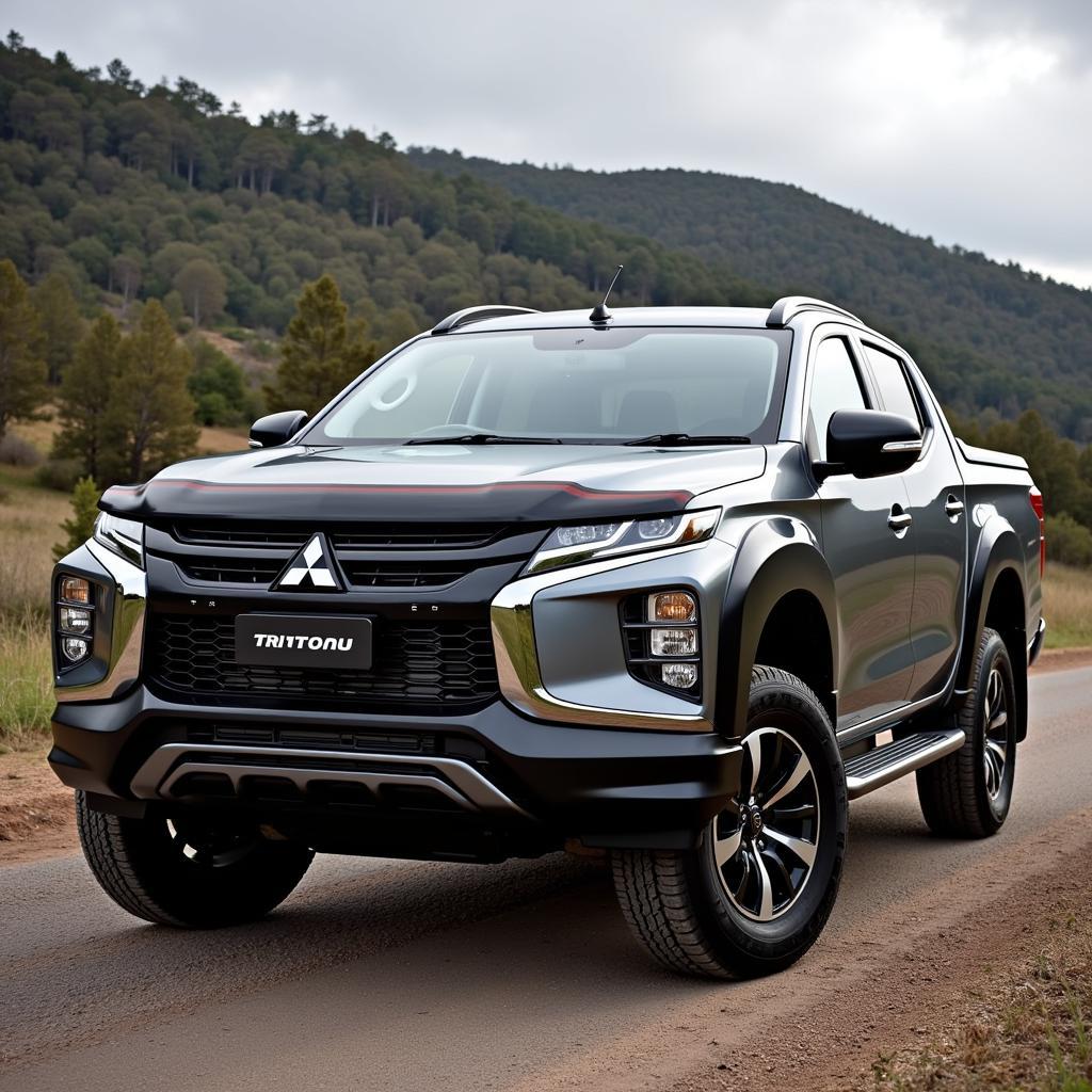 Ngoại thất thể thao và mạnh mẽ của Mitsubishi Triton Athlete