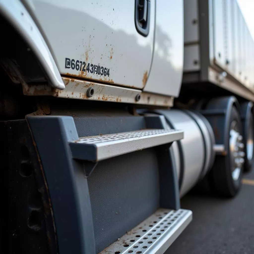 Truck side rail protecting against impact