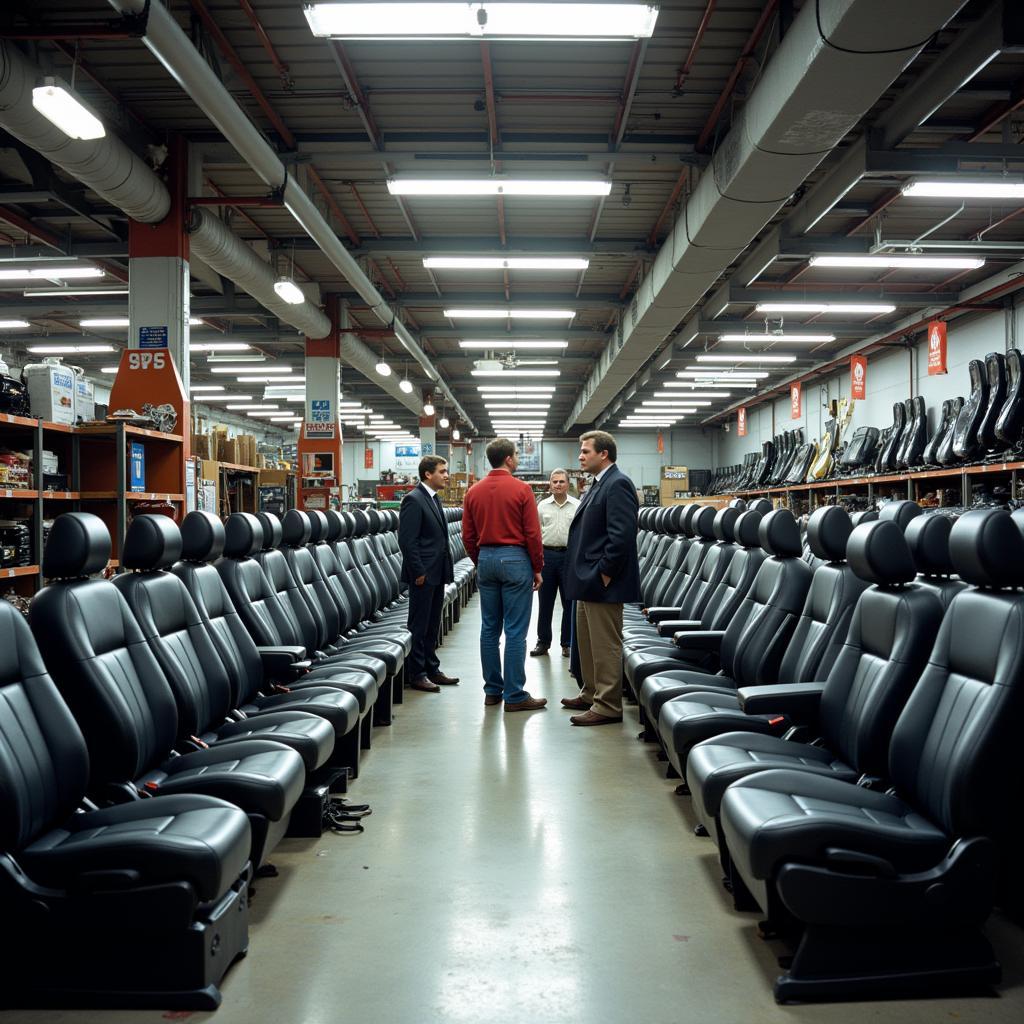 自動車部品店での中古車シート購入