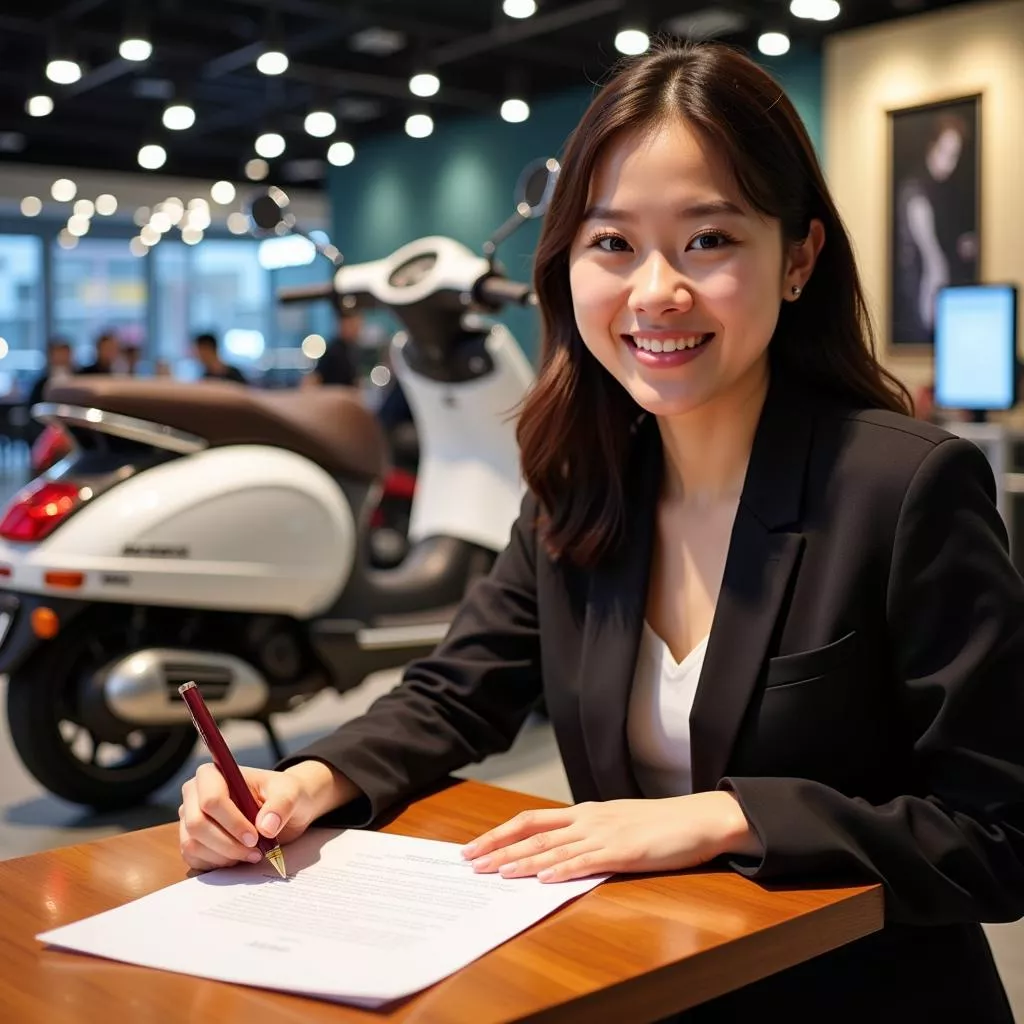 Buying a 2022 Vespa Electric Scooter in Hanoi