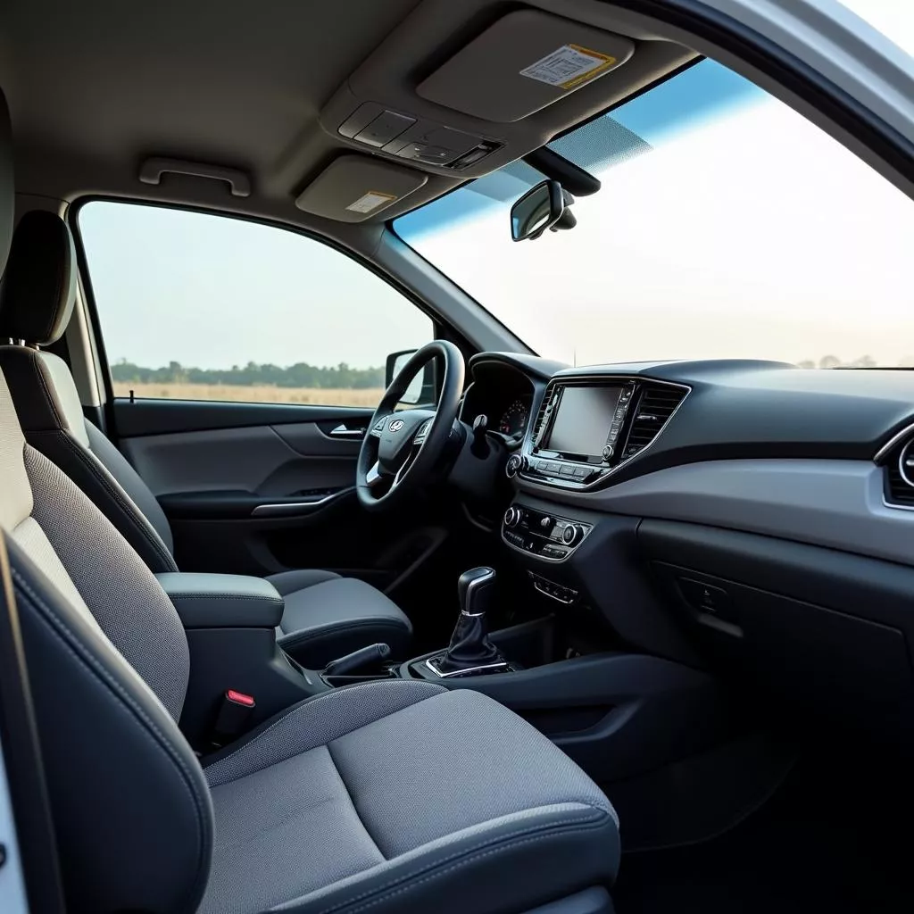 Modern interior of a Hyundai truck