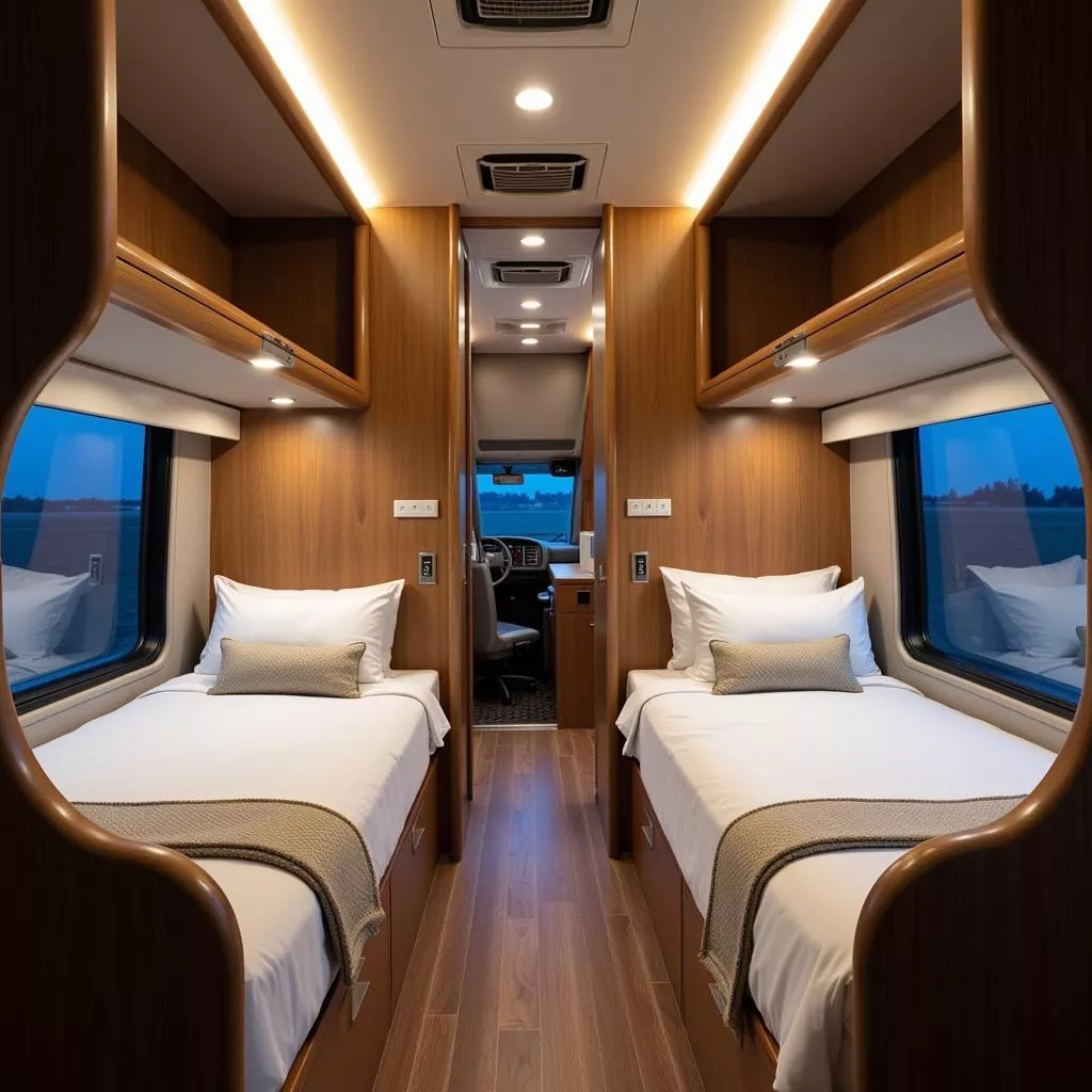 Nội thất xe giường nằm 40 chỗ hiện đại