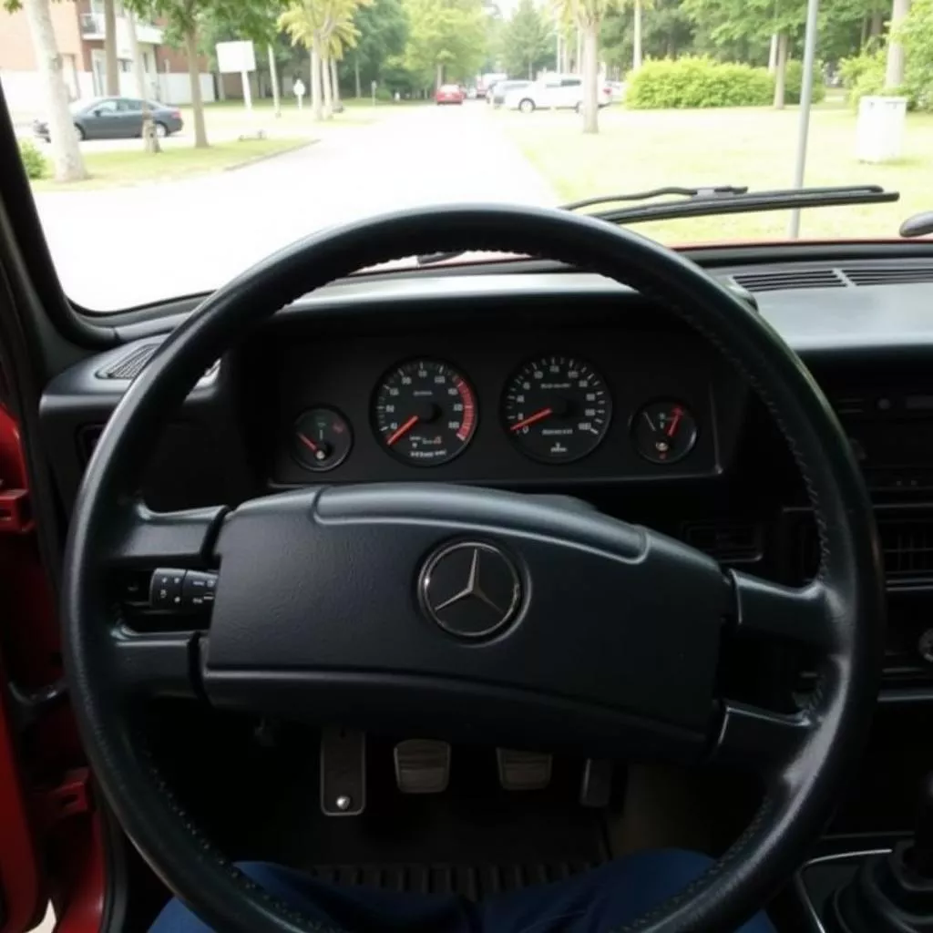 Simple interior of a Lada 2107