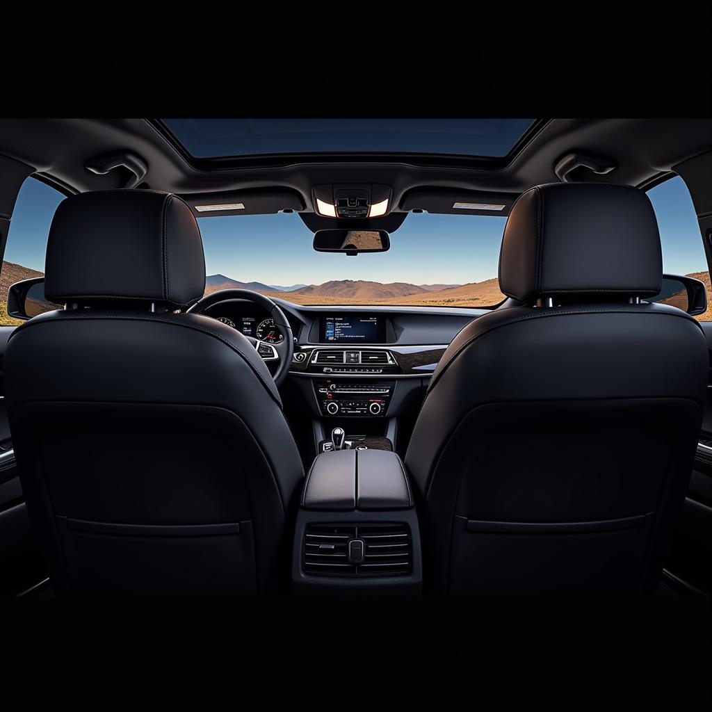 Hình ảnh nội thất xe ô tô hiện đại và sang trọng