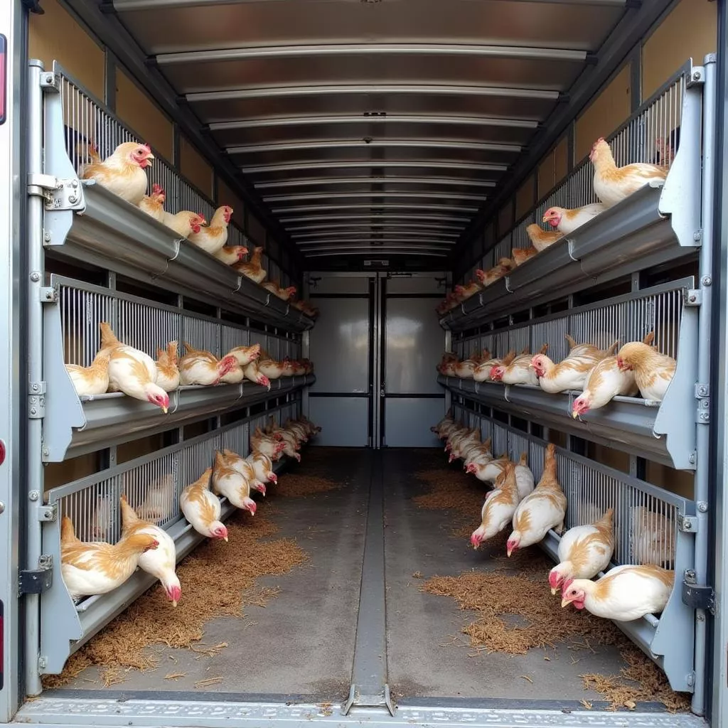 活禽运输车内部