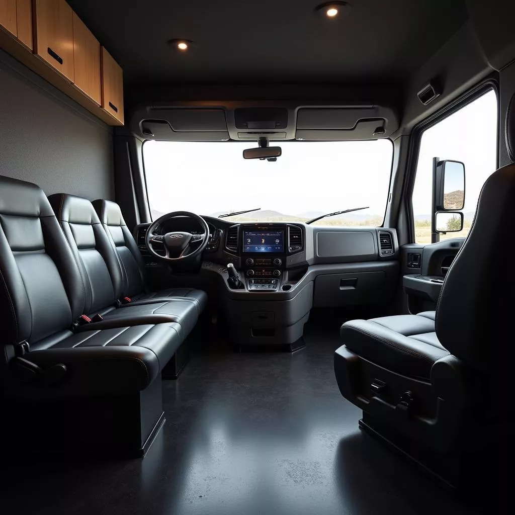Modern and comfortable interior of a Samco truck