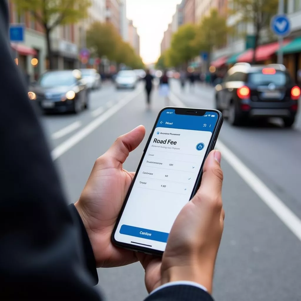 Paying road fees online