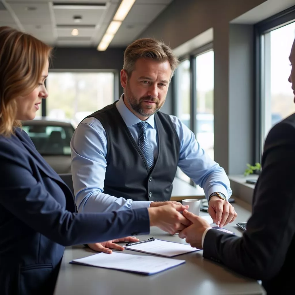 Paying road tolls in person at a vehicle registration center