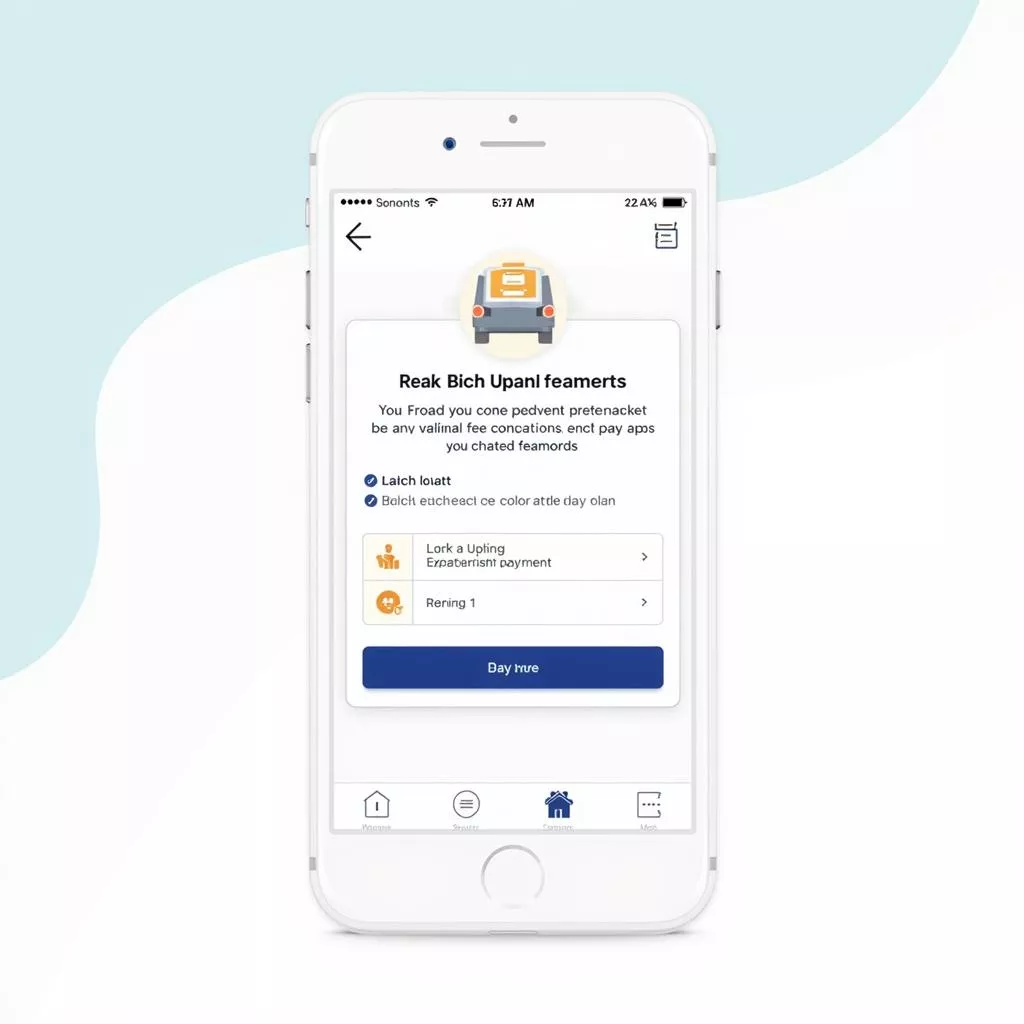 Paying road tolls online via a banking app