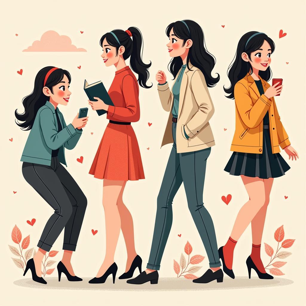 Hình ảnh nữ chính ngôn tình thông minh, tinh quái