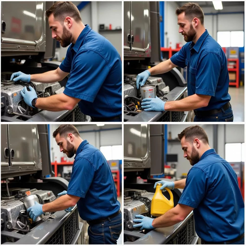 Quy trình thay dầu nhớt xe tải