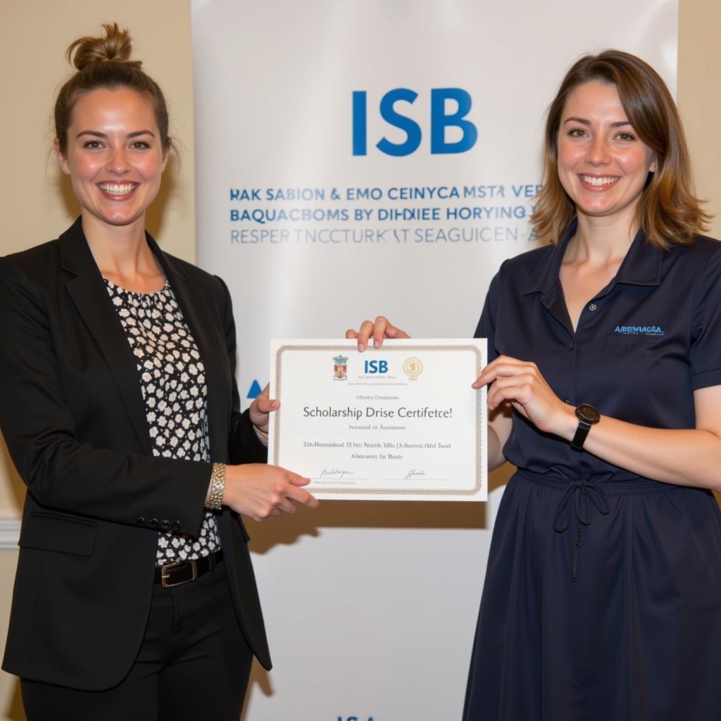 Sinh viên ISB nhận học bổng