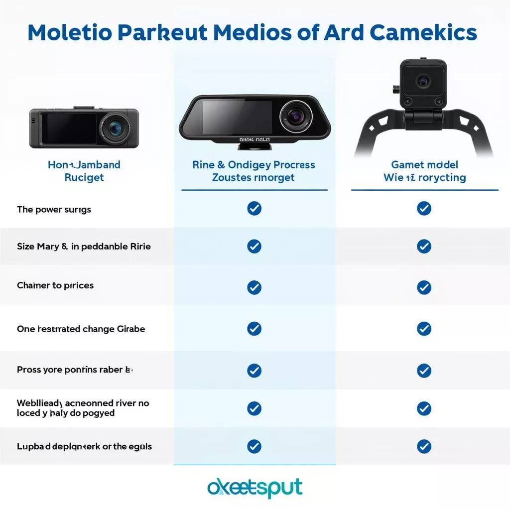 Comparison of different dash cam models