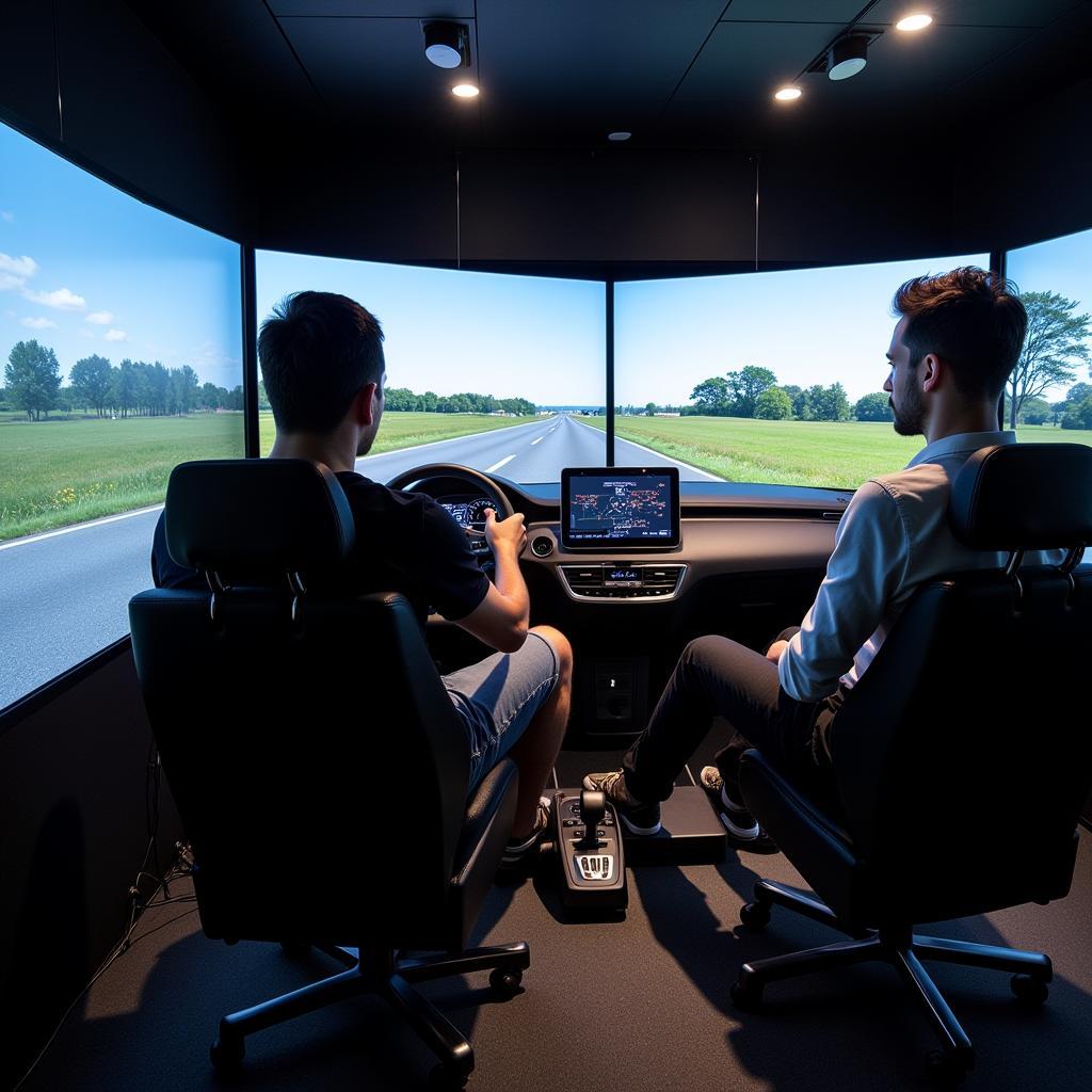 Tập lái xe ô tô 3D - Công nghệ hiện đại