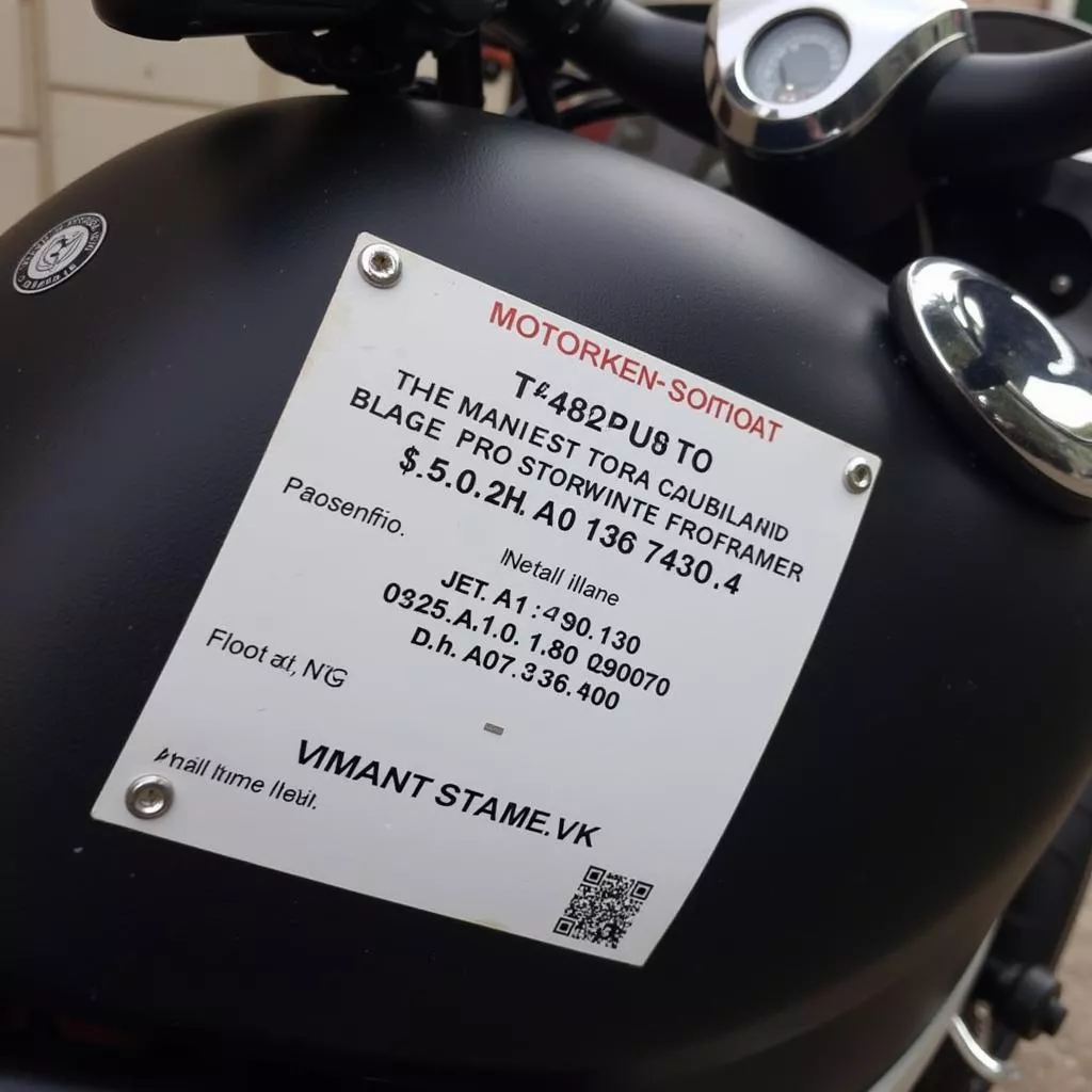 बाइक का पंजीकरण स्टिकर