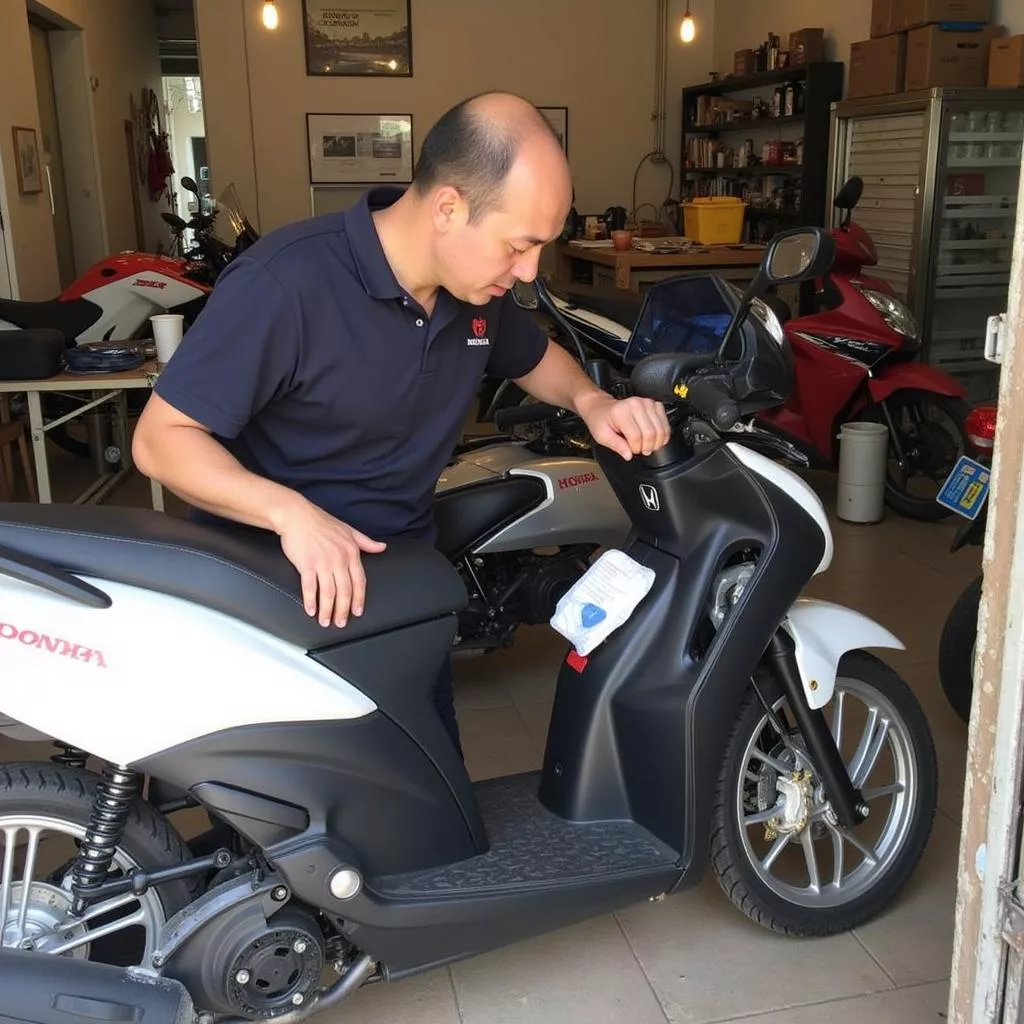 Thay dàn áo xe Vision 2013 tại Hà Nội