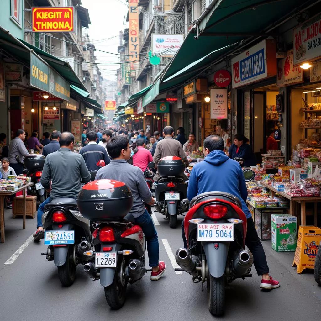 Imagem ilustrativa do mercado de compra e venda de matrículas de mota