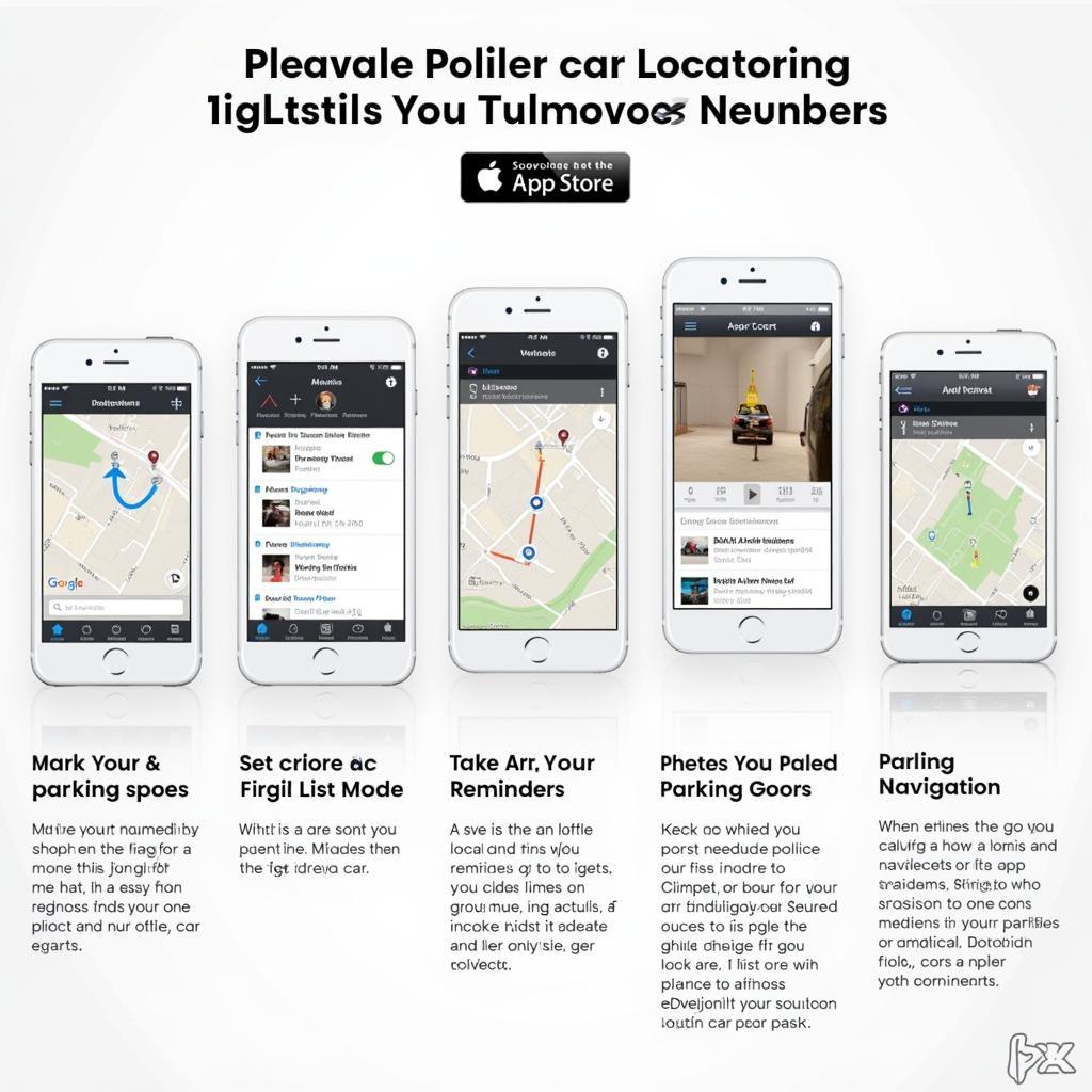 Car locator app on iPhone
