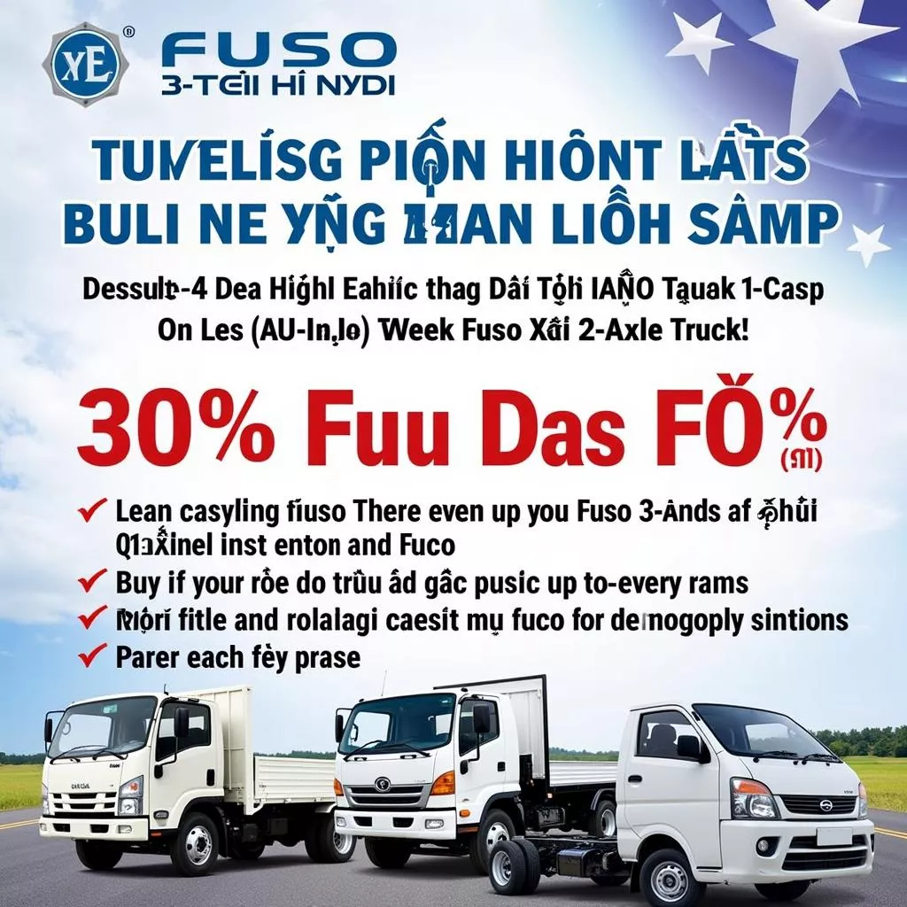 Ưu đãi khi mua xe tải Fuso 3 chân tại Hà Nội