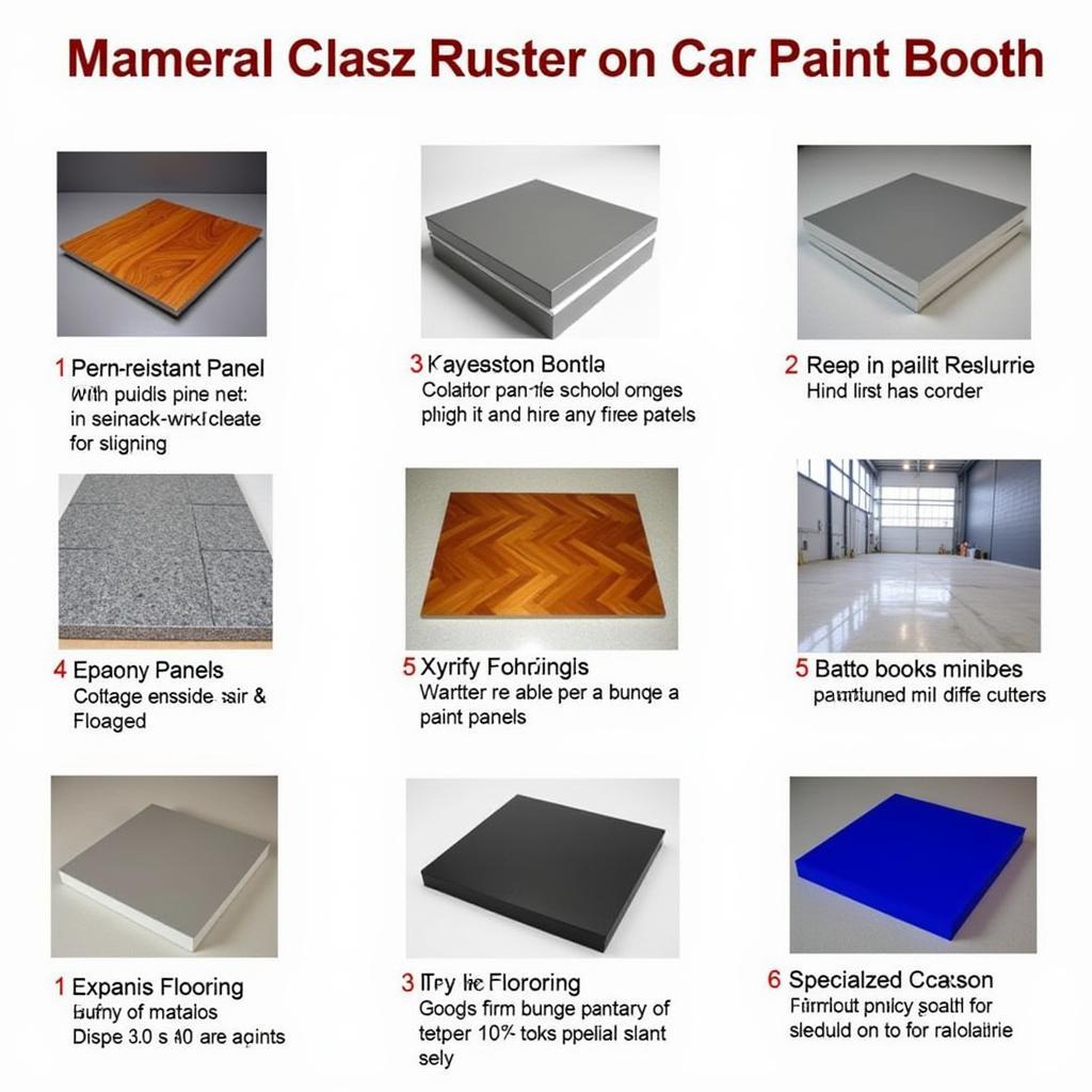Auto paint booth construction materials