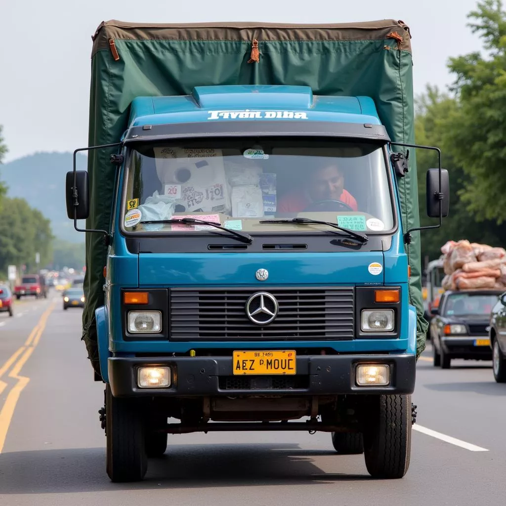 Ben Tre truck carrying goods