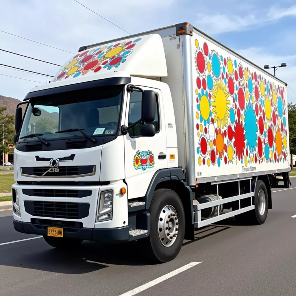 Truck with decal wrap