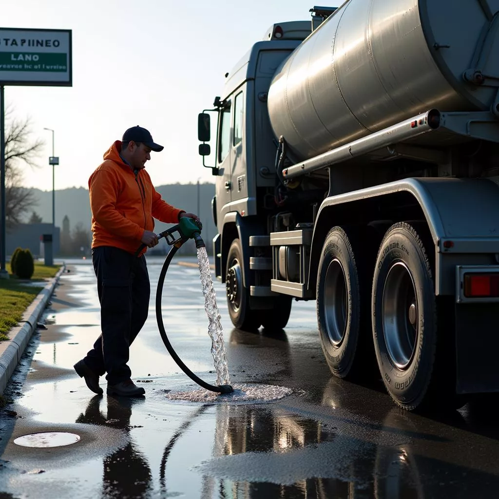 Tanken eines LKW: Was tun bei überlaufendem Tank?