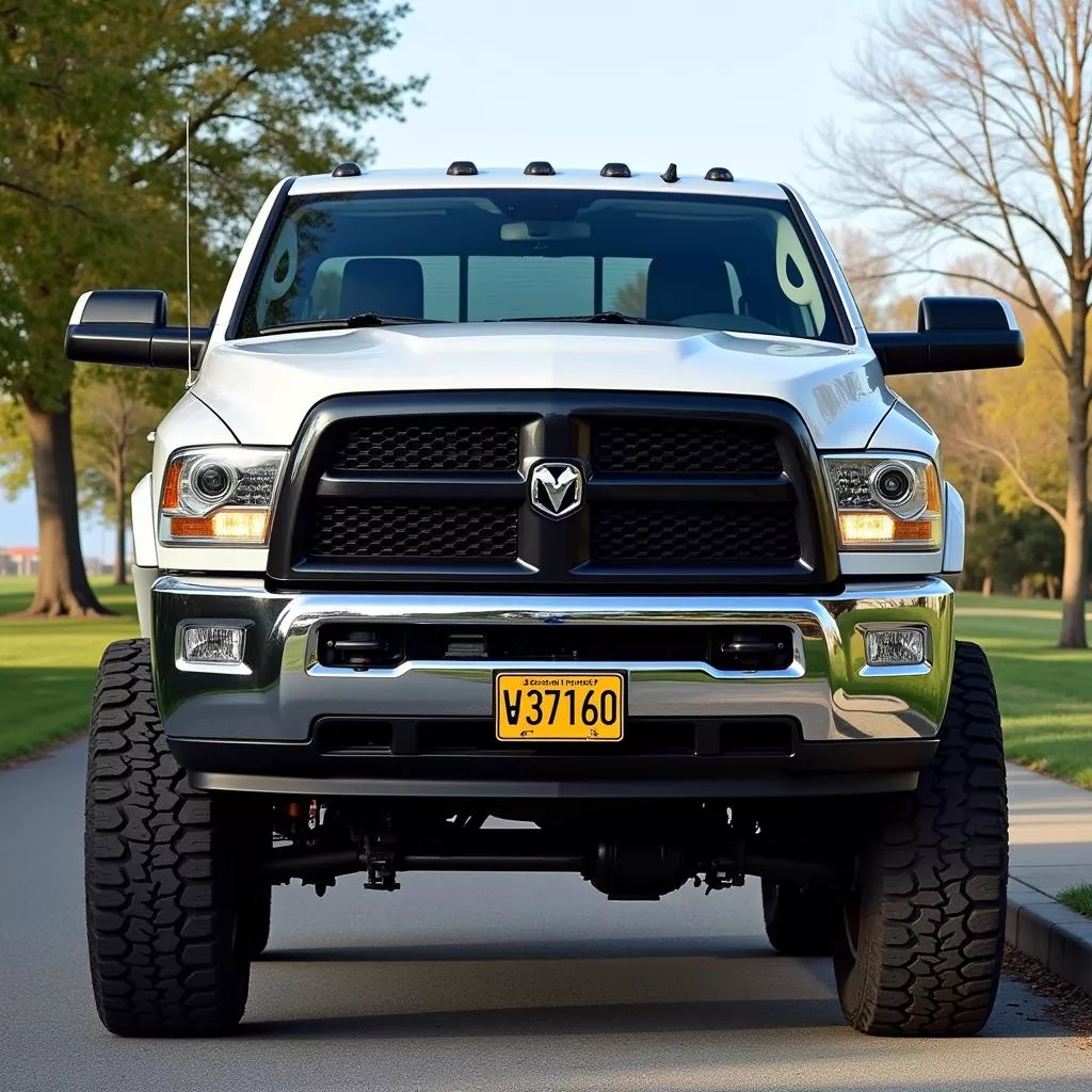 Gem truck with a beautiful license plate