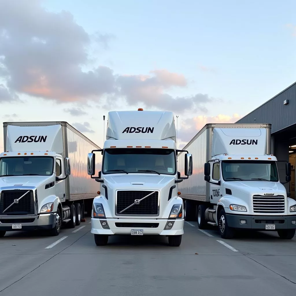 Xe tải đã lắp đặt thiết bị giám sát hành trình Adsun