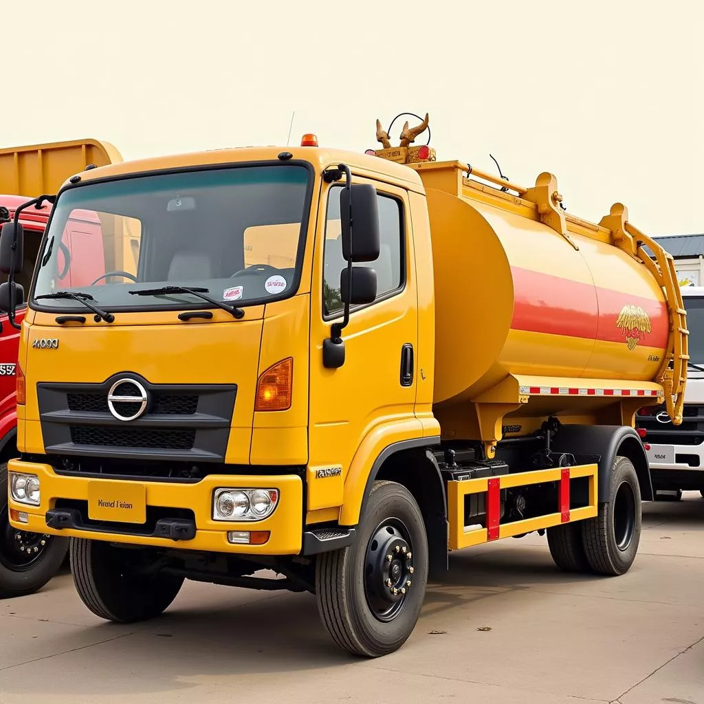 풍수지리에 따른 색상의 트럭 그림