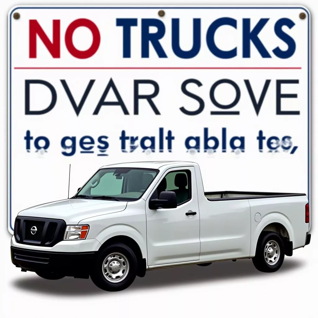 Camionnette interdite