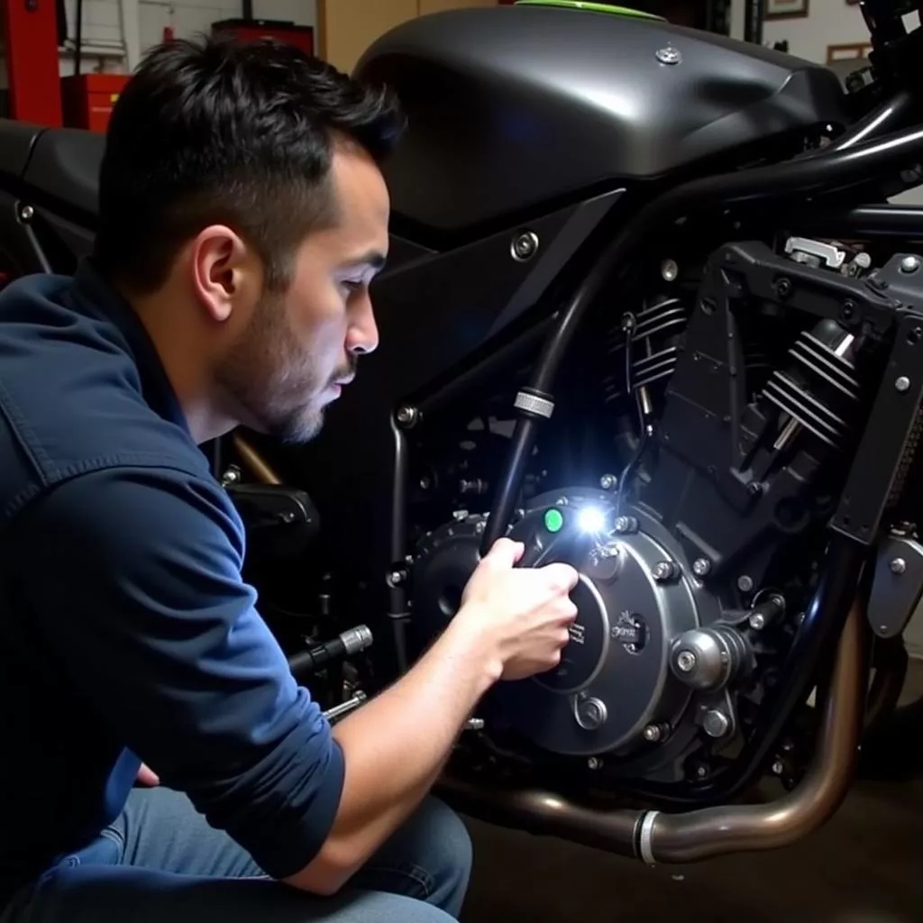 Kiểm tra động cơ xe Jupiter RC cũ