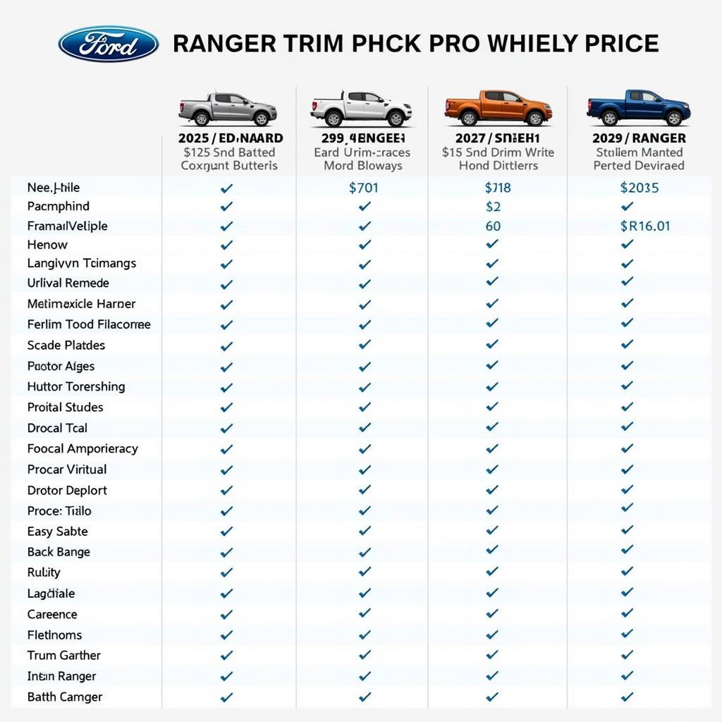 Bảng Giá Xe Bán Tải Ford Ranger