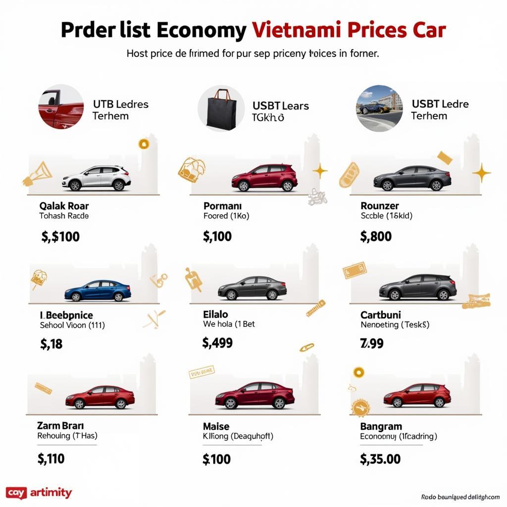 Bảng giá xe hơi phổ thông tại Việt Nam