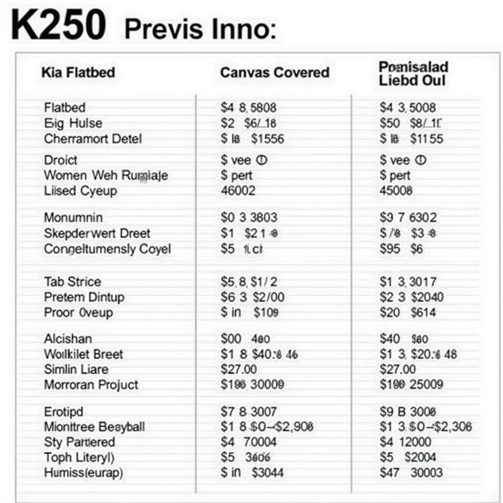 Kia K250 Truck Price & Specs in Hanoi