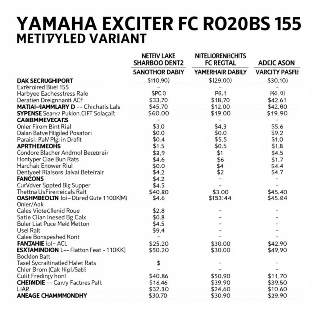 Bảng Giá Xe Moto Yamaha Mới Nhất