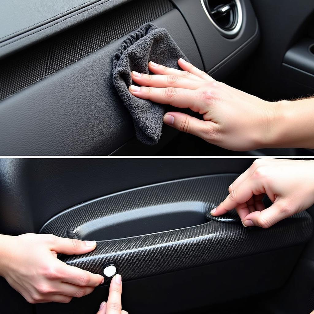 Pflege von Carbon-Applikationen im Auto