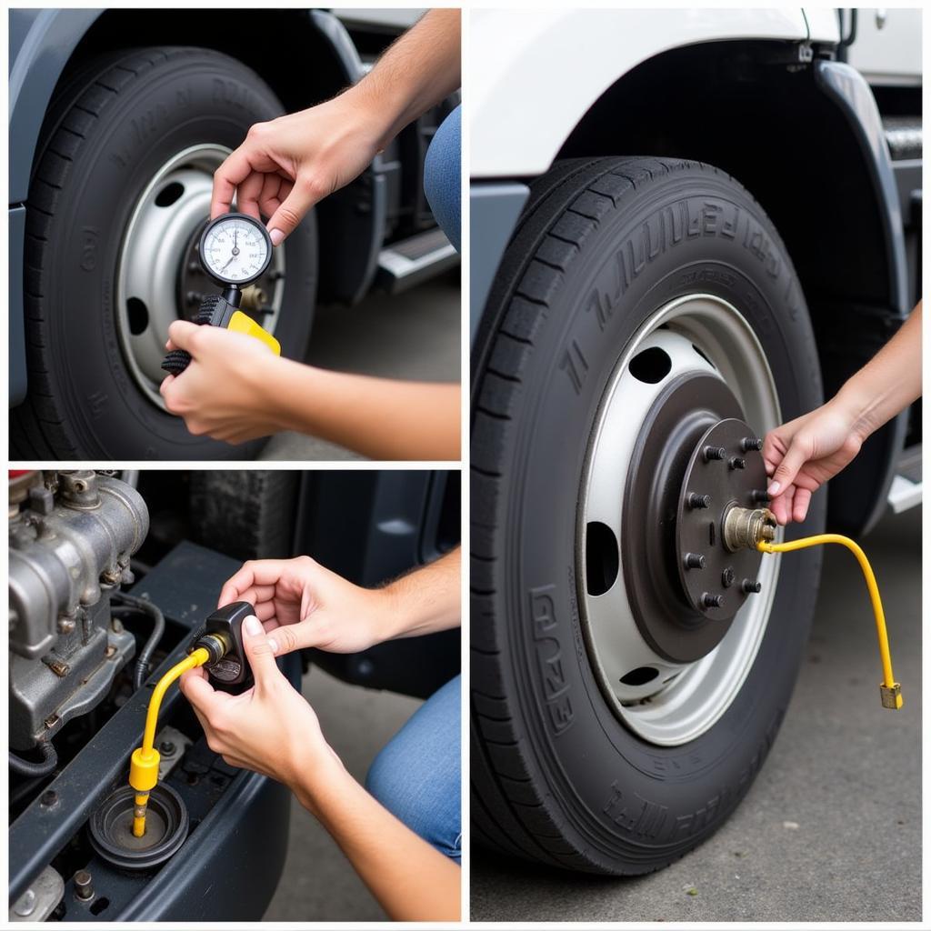 Bảo dưỡng xe tải định kỳ: kiểm tra lốp, thay dầu, kiểm tra phanh