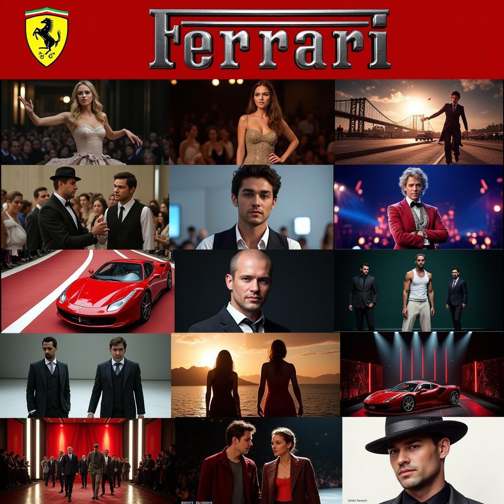 The Prancing Horse logo frequently appears in film, music, and fashion