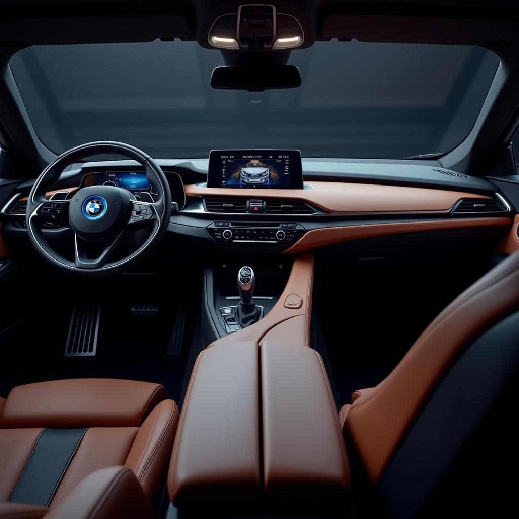 Luxurious interior of a BMW i8