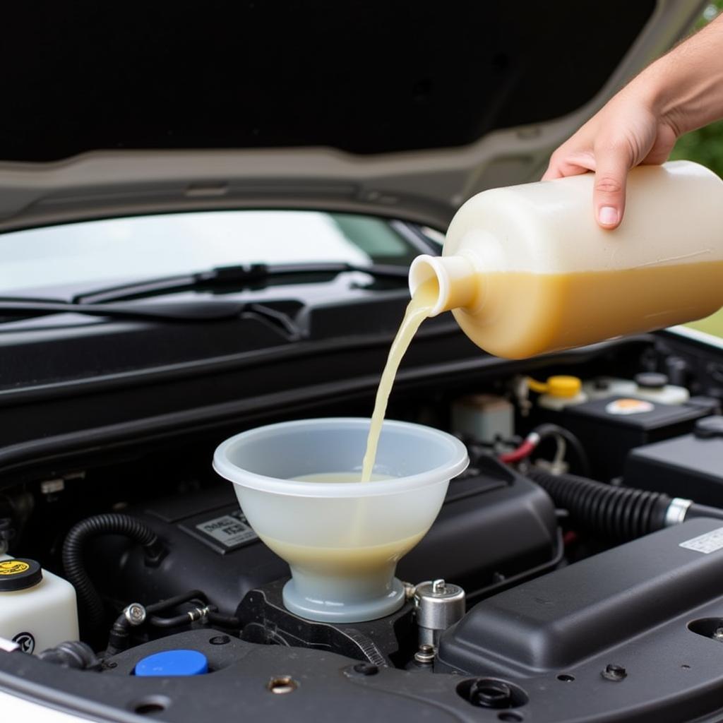 Bổ sung nước làm mát Kia Morning