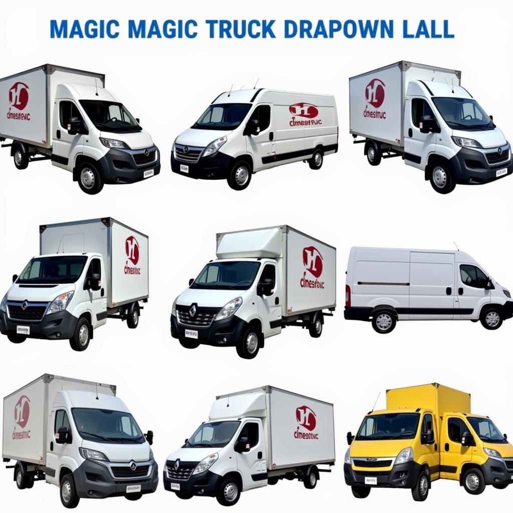 Các dòng xe tải Magic: thùng, van, 1 tấn, 2 tấn, 3.5 tấn và 8 tấn
