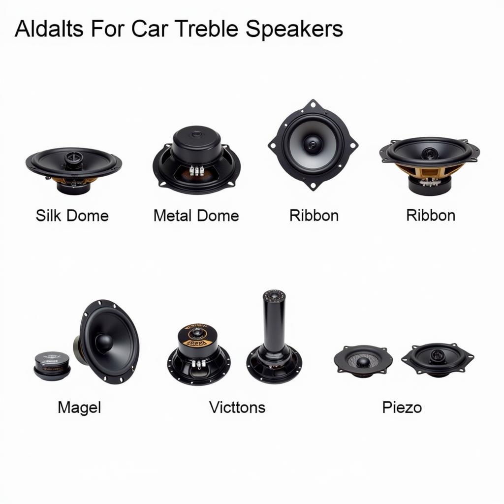 さまざまなモデルと素材の車用ツイーター