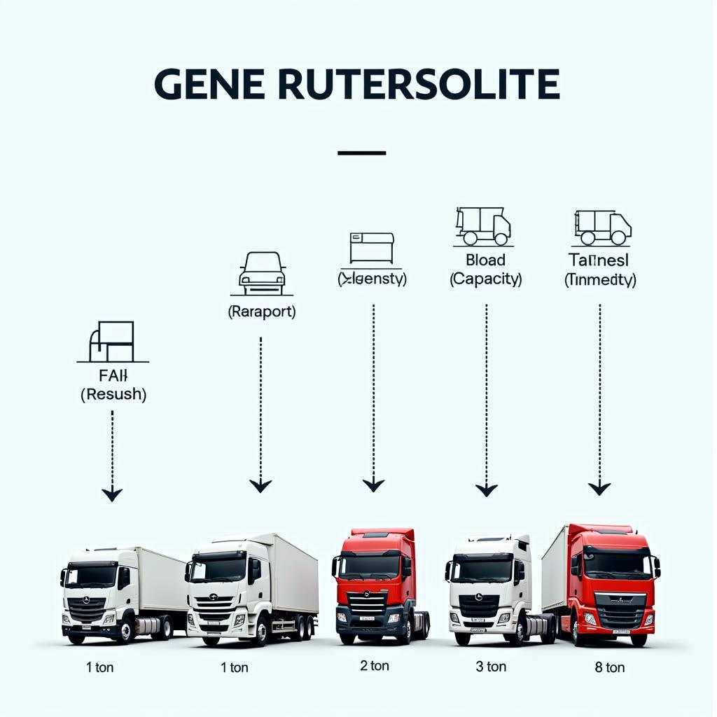 Các loại xe tải vận tải hàng hóa quốc tế: 1 tấn, 2 tấn, 3.5 tấn và 8 tấn