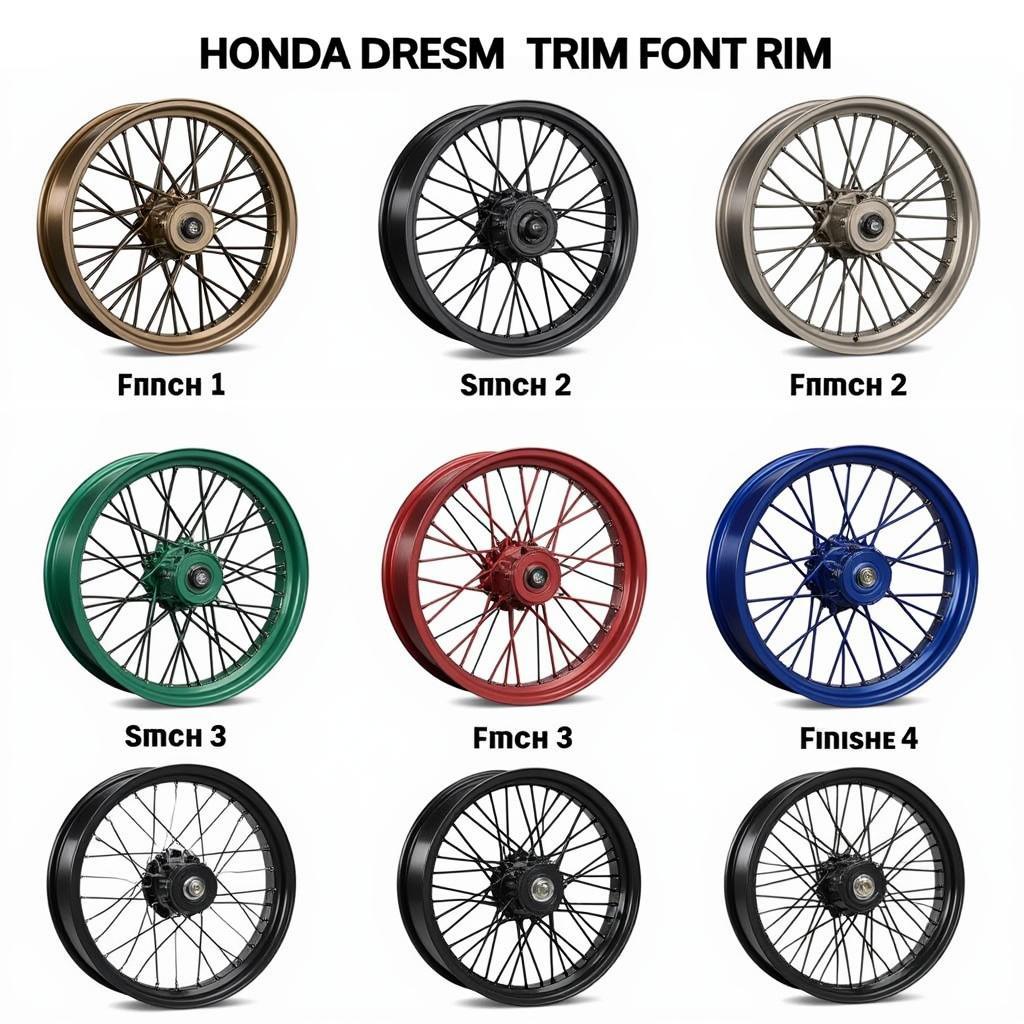 Các mẫu vành xe Dream Goshi khác nhau