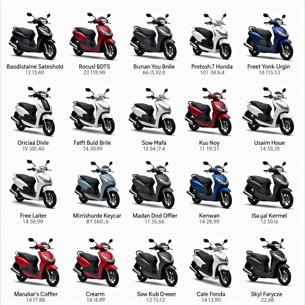 Hình ảnh các phiên bản xe Vision với màu sắc khác nhau